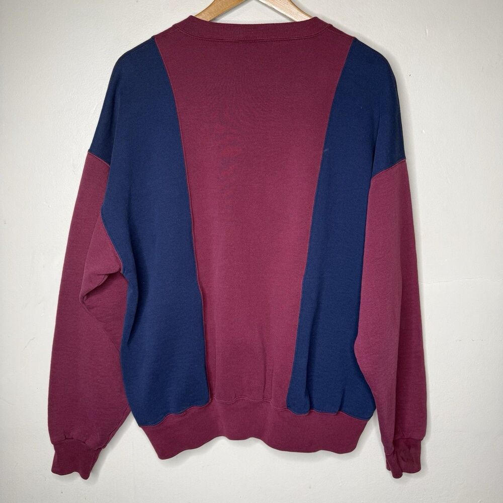 Vintage 90s Russell Athletic Crewneck Sweatshirt XL Made in USA Colorblock Boxy - Picture 6 of 9